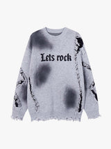 Raw Edge Damaged Dirty Dyed Niche Sweatshirt