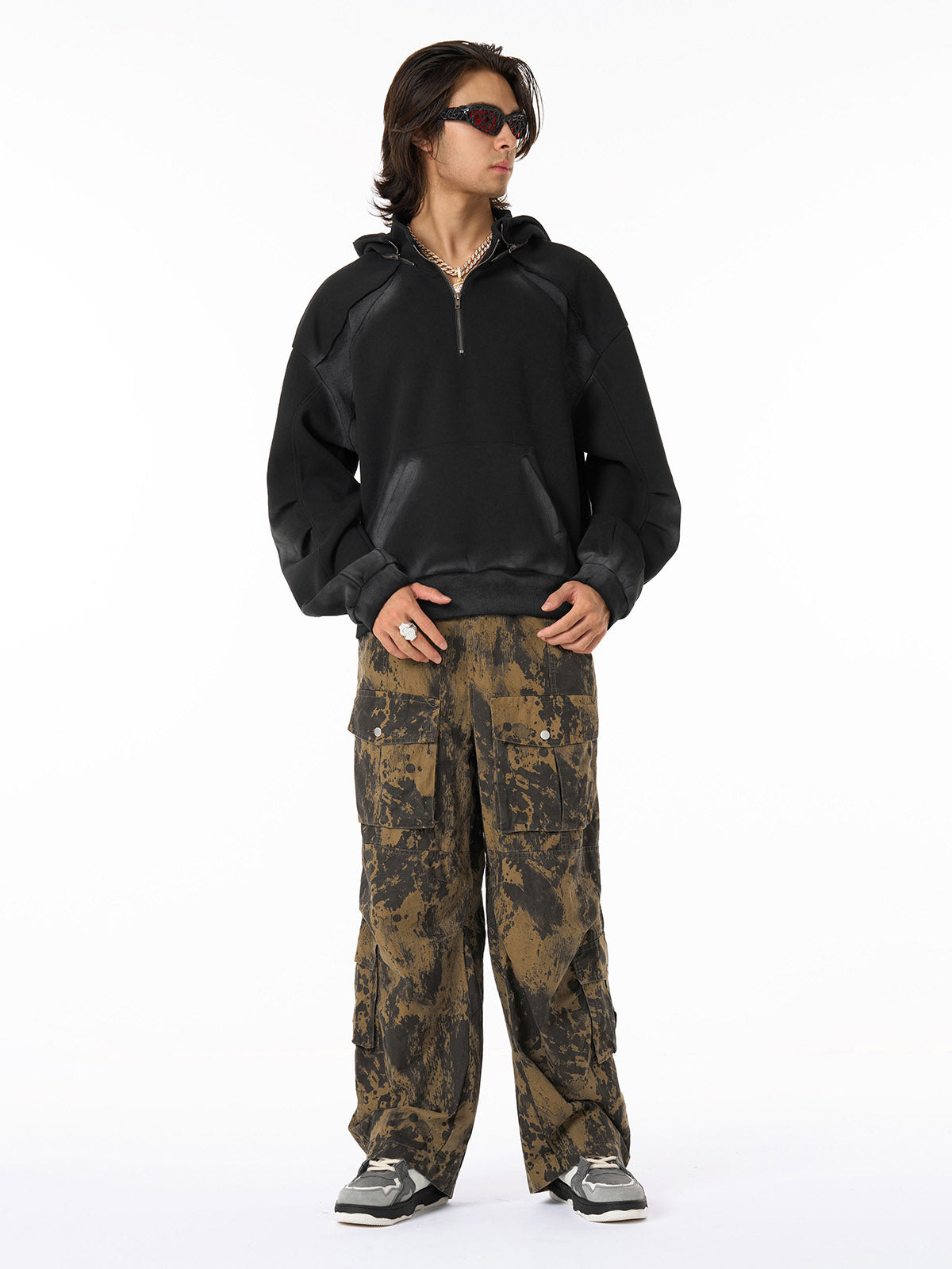 Hip-Hop Camouflage Multi-Pocket Cargo Pants - image 13