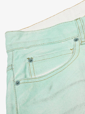 Mint green jeans – front pocket close-up | XoKool
