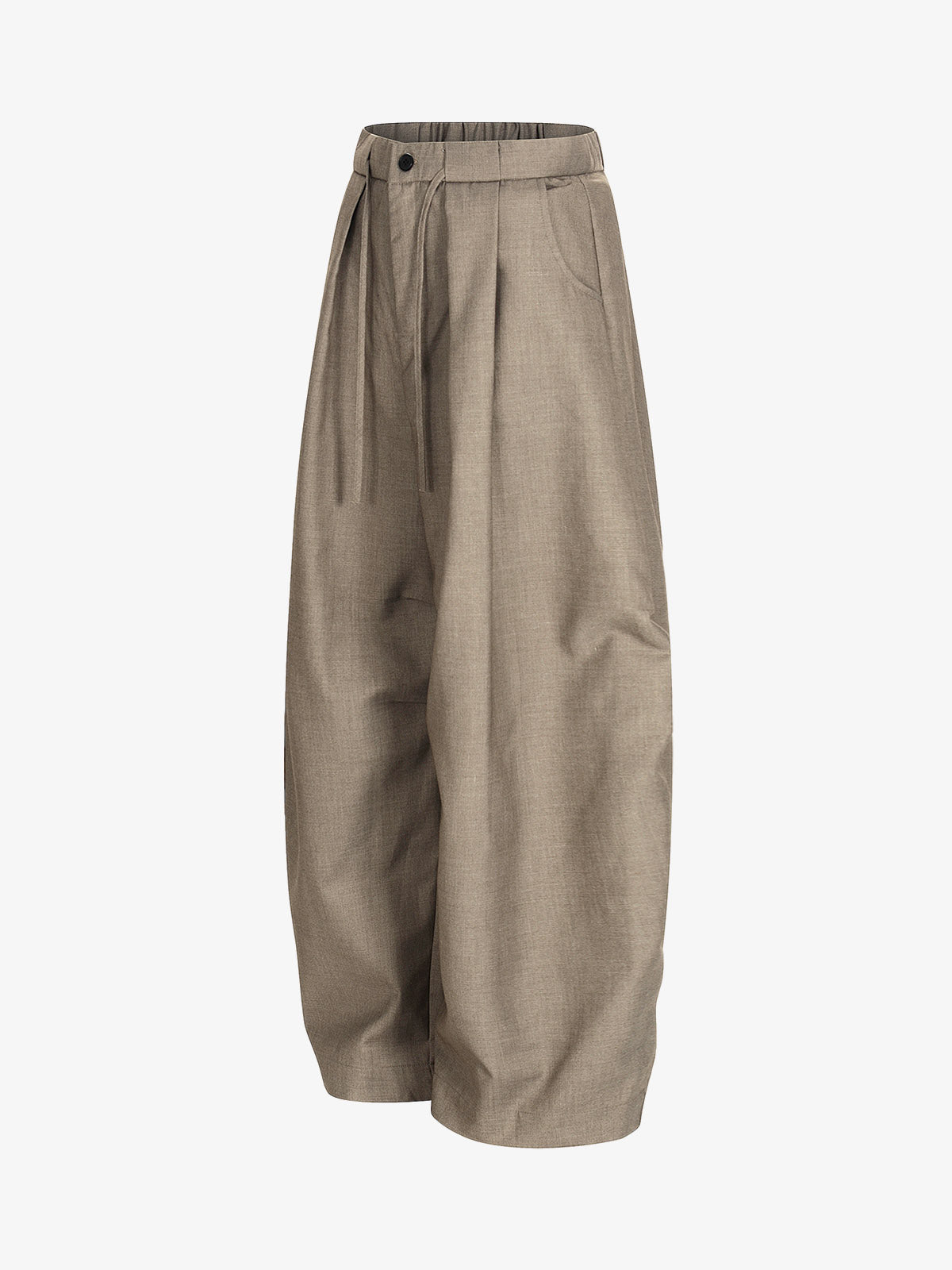 Pleated Drawstring Scimitar Track Pants - image 3