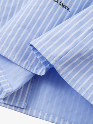 Vintage Illustration Striped Faux Two-Piece Shirt - thumbnail 9