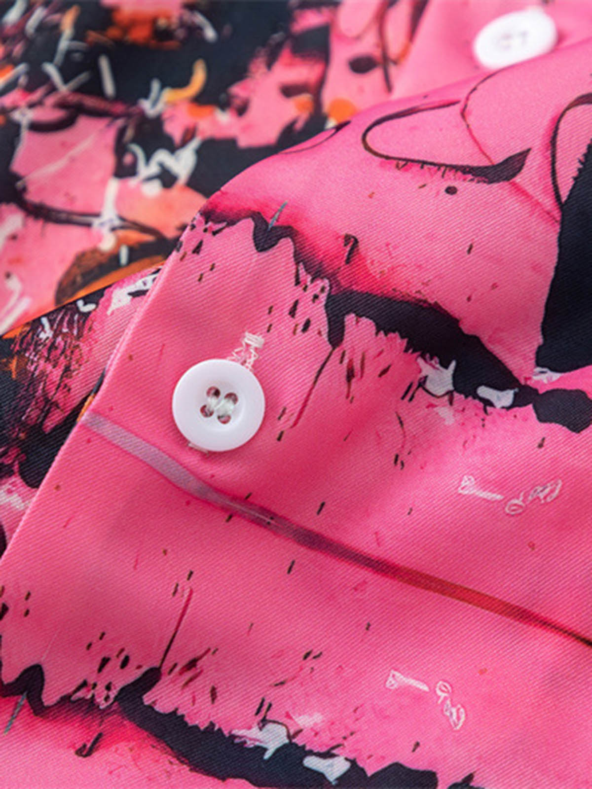 Graffiti Print Short-Sleeved Shirt - image 5