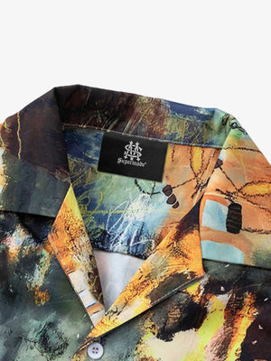 Oil Painting Print Short-Sleeved Shirt - thumbnail 3
