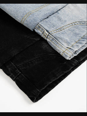 Jorts cargo – ambos colores, detalle del dobladillo | XoKool