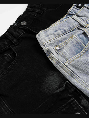 Jorts cargo – ambos colores, detalle de la cintura | XoKool