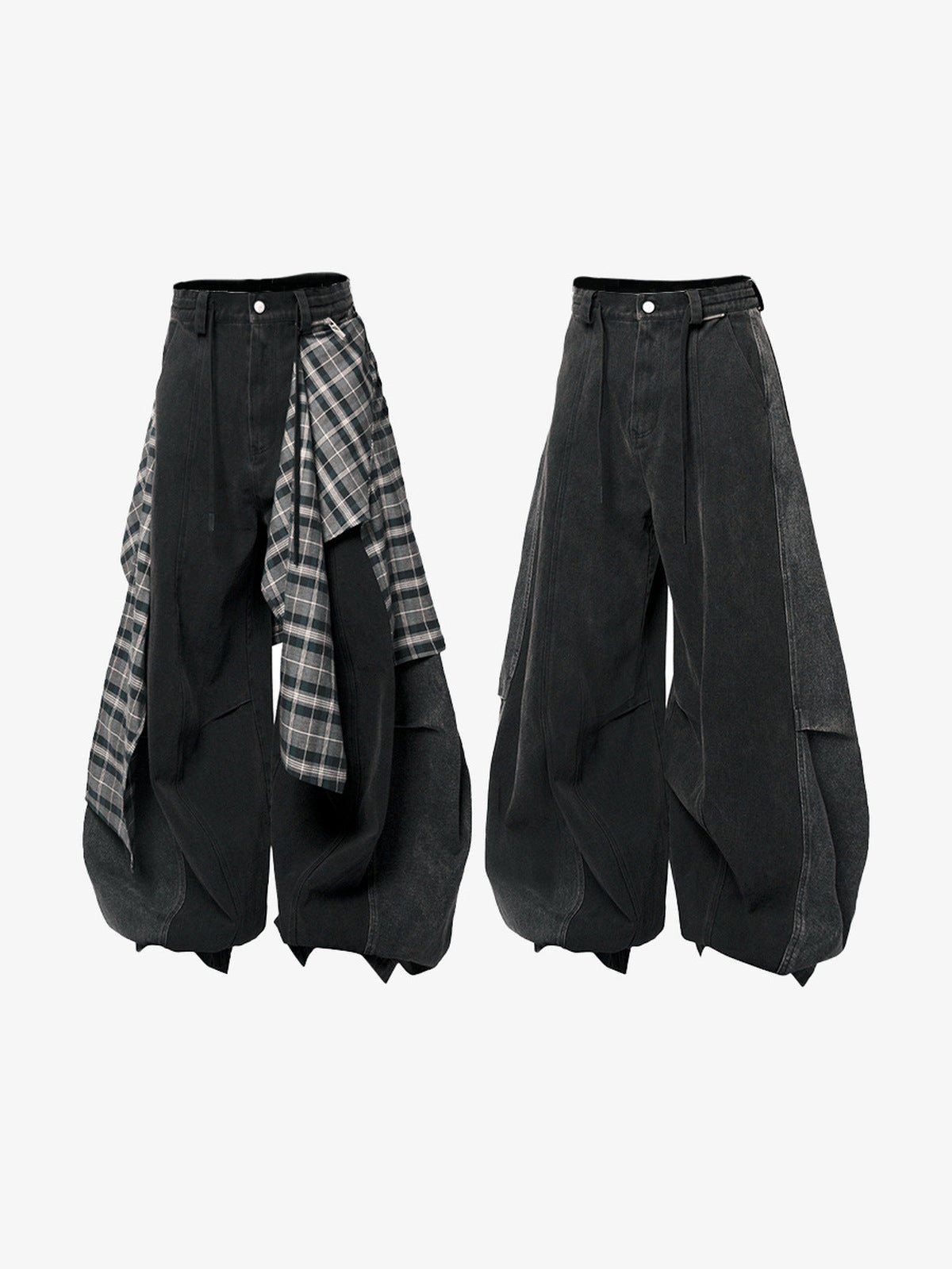 Pantalones en capas – negro, con y sin capa de cuadros | XoKool