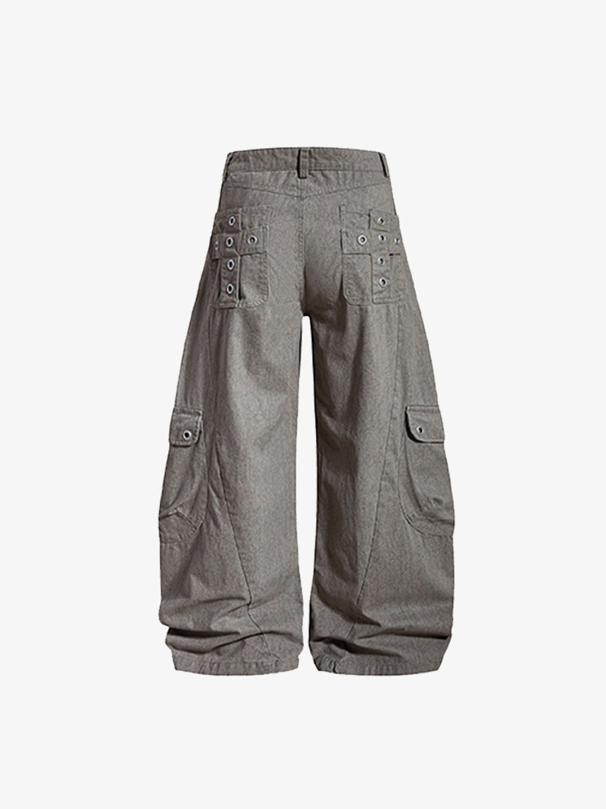 Barrel cargo pants – Grey, back flat | XoKool