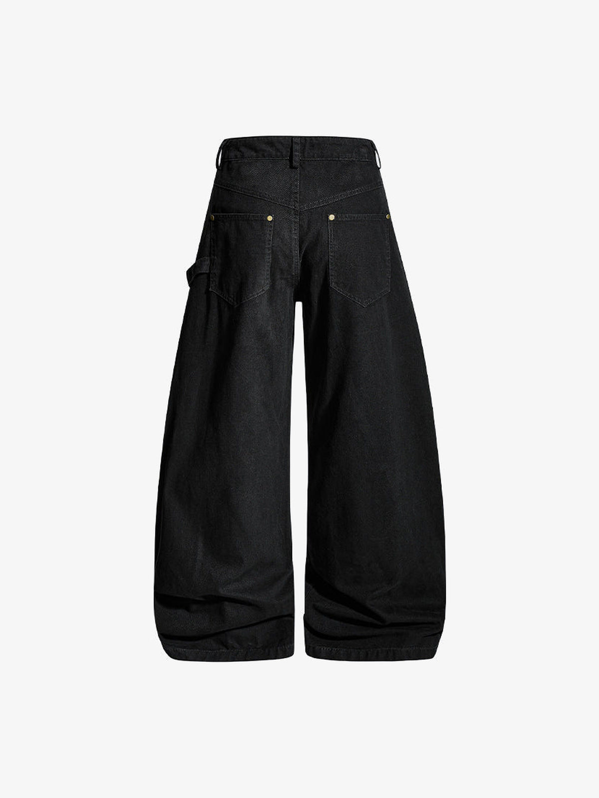 Carpenter pants – Black, back flat | XoKool