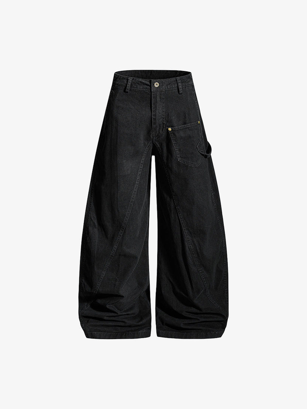 Carpenter pants – Black, front flat | XoKool