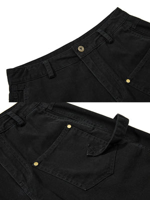 Carpenter pants – Black, waist and pocket close-up | XoKool