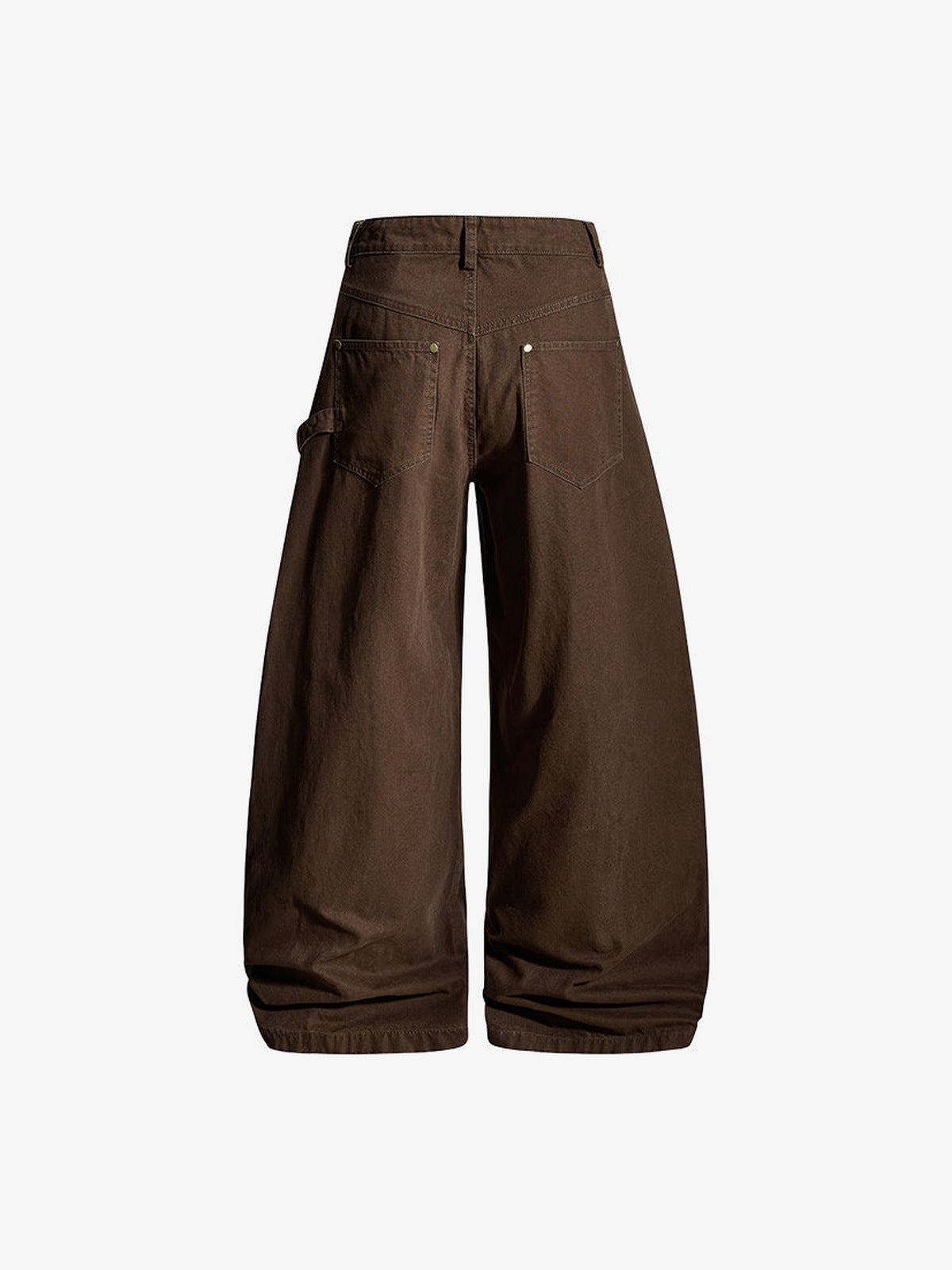 Carpenter pants – Brown, back flat | XoKool