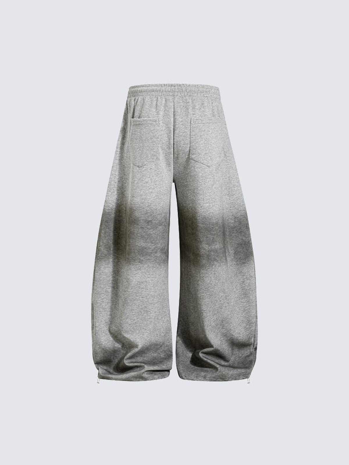 Barrel sweatpants – Grey, back view | XoKool