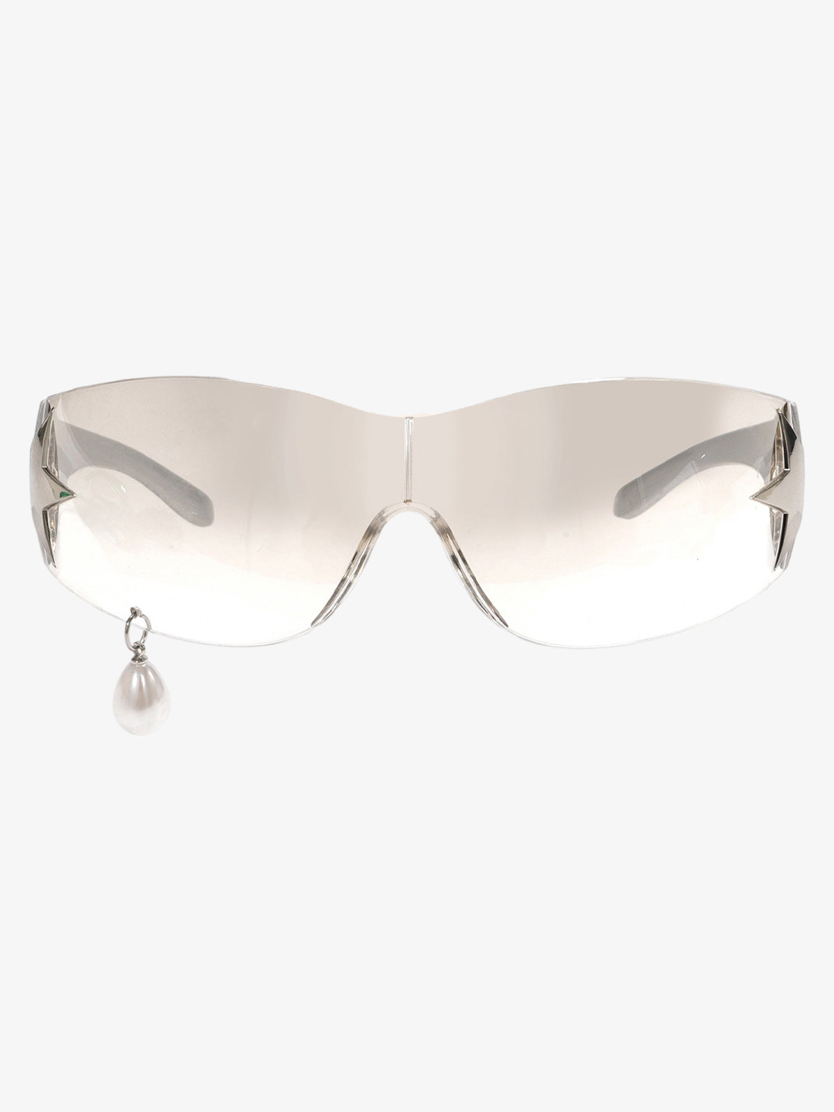 Vintage Pearl Earring Sunglasses - Silver