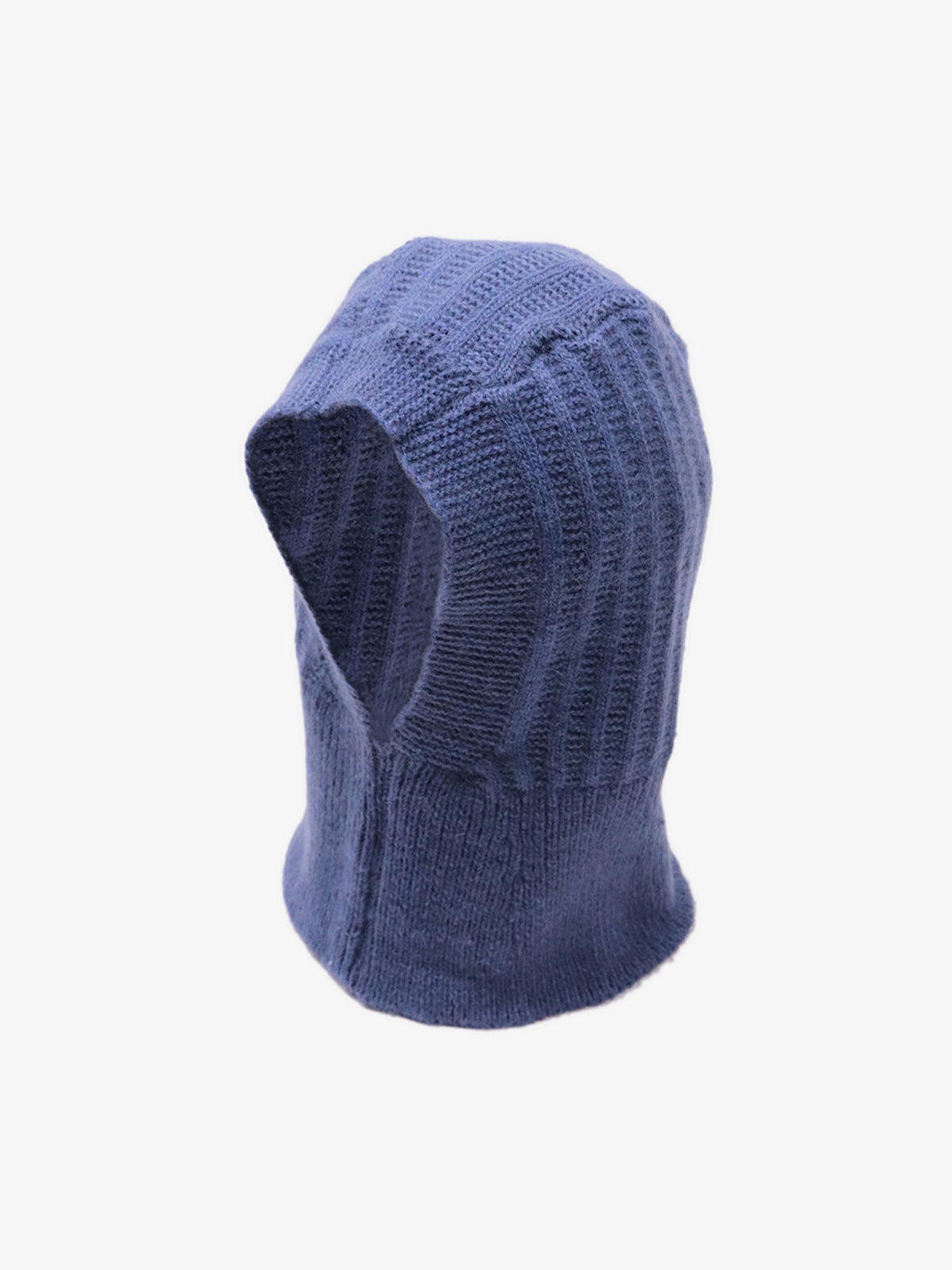 Vintage Ribbed Knit Balaclava Hood Hat