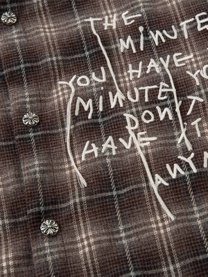 Cotton Street Distressed Plaid Faux Two-Piece Shirt - thumbnail 5