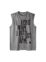 Graphic Lettering Chain Vest
