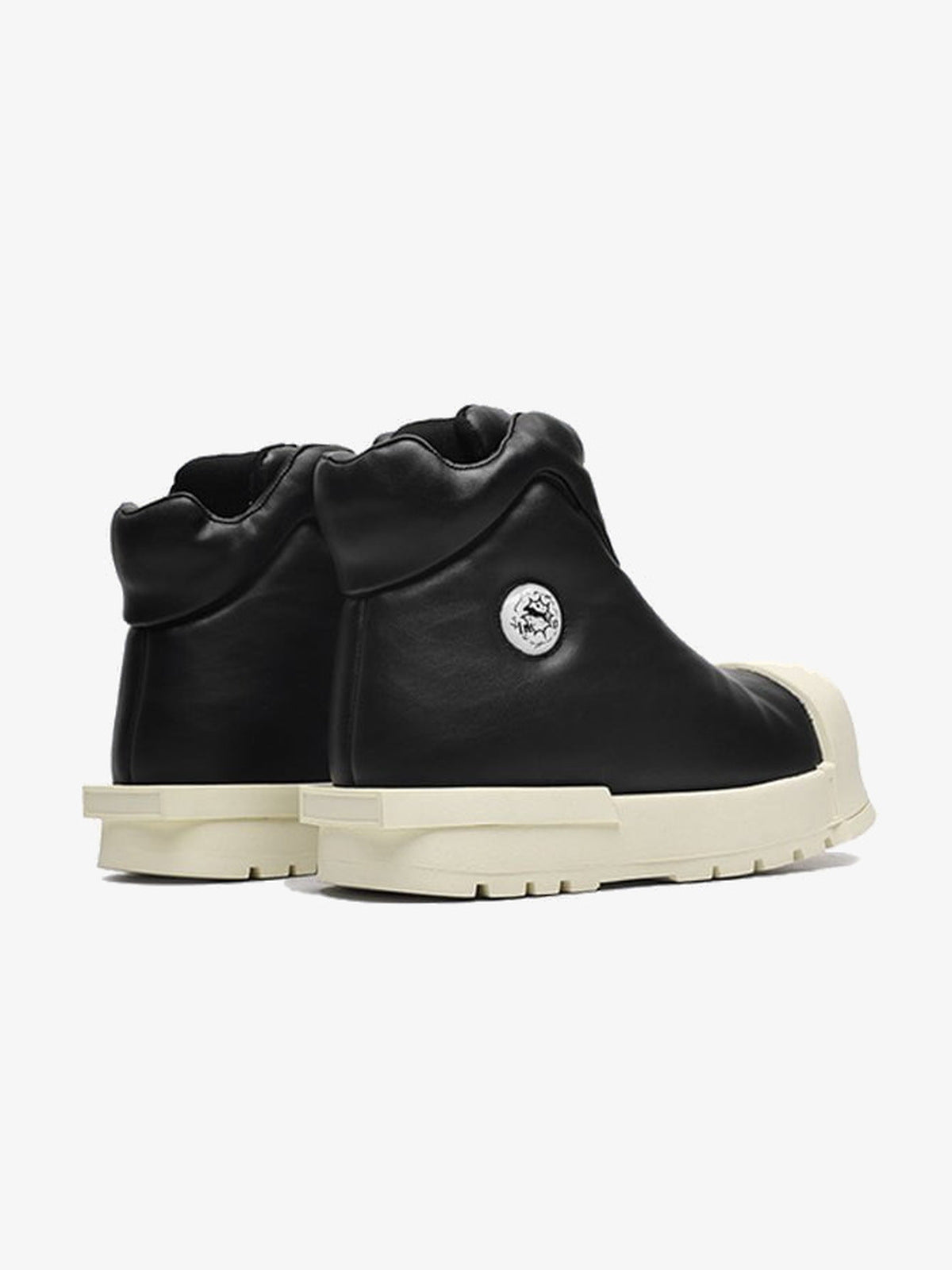 Big Toe Boots – Schwarz/Creme, Rückansicht | XoKool