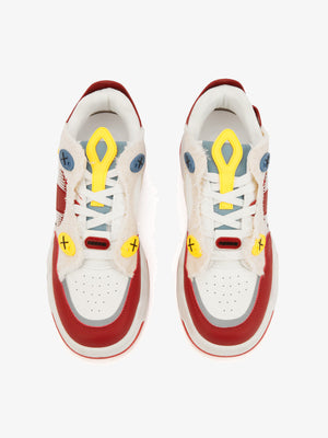 Retro Chunky Sneaker – Rot, Paar von oben | XoKool