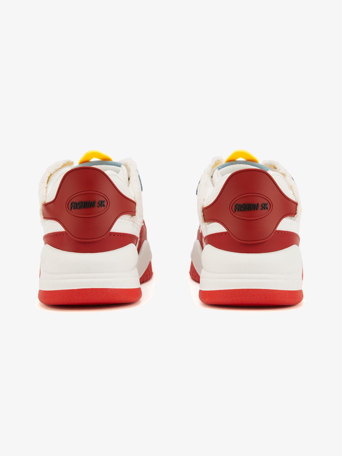 Retro Chunky Sneaker – Rot, Paar von hinten | XoKool