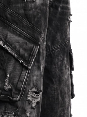 Schwarze Cargo Jeans – Tasche im Detail | XoKool