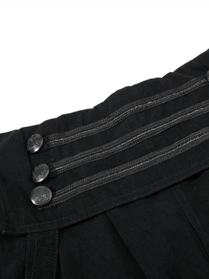 Pantalones cargo negros – detalle de los botones de la correa de cintura | XoKool