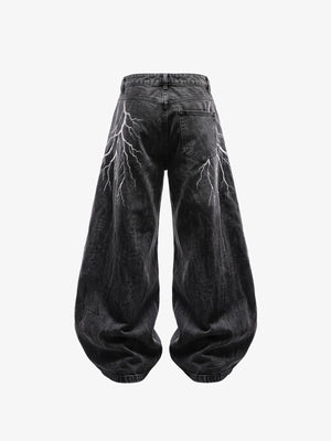 Lightning Baggy Jeans – Rückseite flach | XoKool