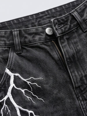 Lightning Baggy Jeans – Hosenschlitz und Bund Nahaufnahme | XoKool