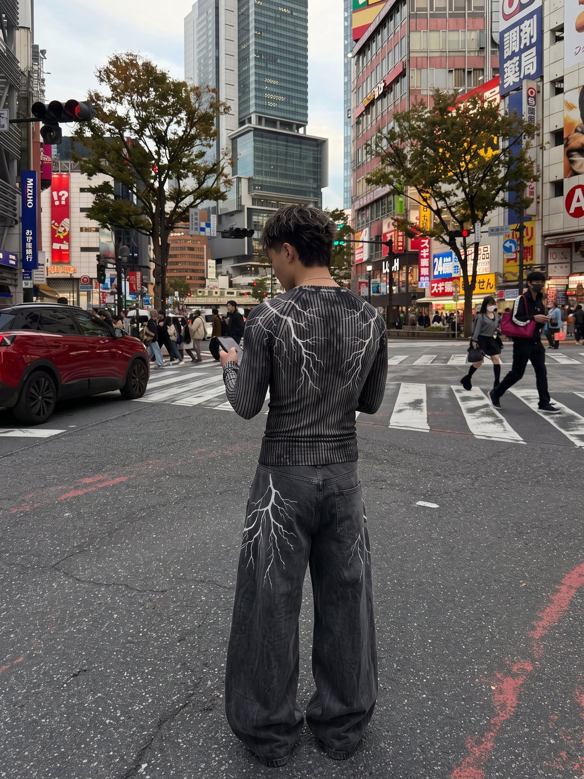Lightning Baggy Jeans – Streetfoto, Rückseite | XoKool
