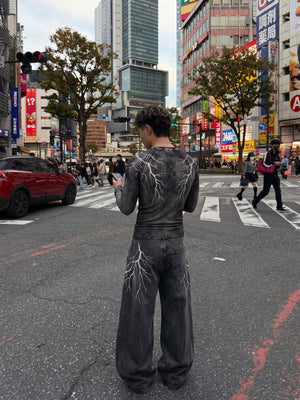 Lightning Baggy Jeans – Streetfoto, Rückseite | XoKool