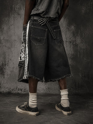 Black jorts – on model, back crop | XoKool