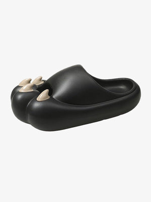Schwarze Bear Claw Slides mit Pfotenspitze – einzelner Slide, Seitenansicht | XoKool
