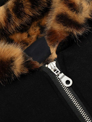 Black Bomber Jacket – inner neck and zip close-up | XoKool