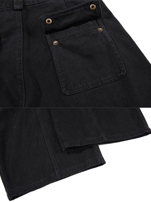 Cargo pants – Black back pocket and hem close-ups | XoKool