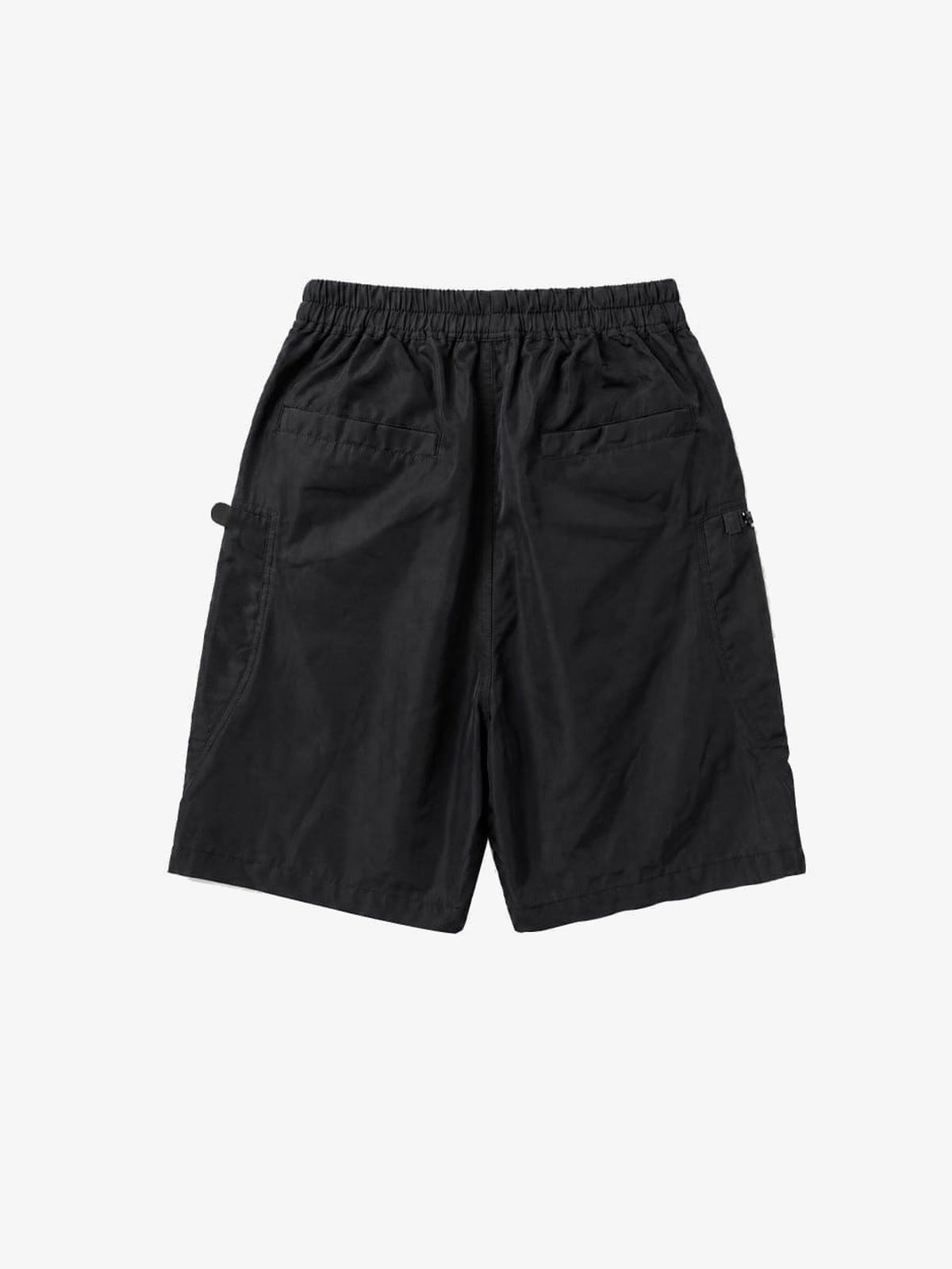 Cargo Shorts – Schwarz, Rückansicht flach | XoKool