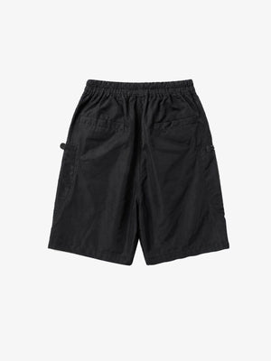 Cargo Shorts – Schwarz, Rückansicht flach | XoKool
