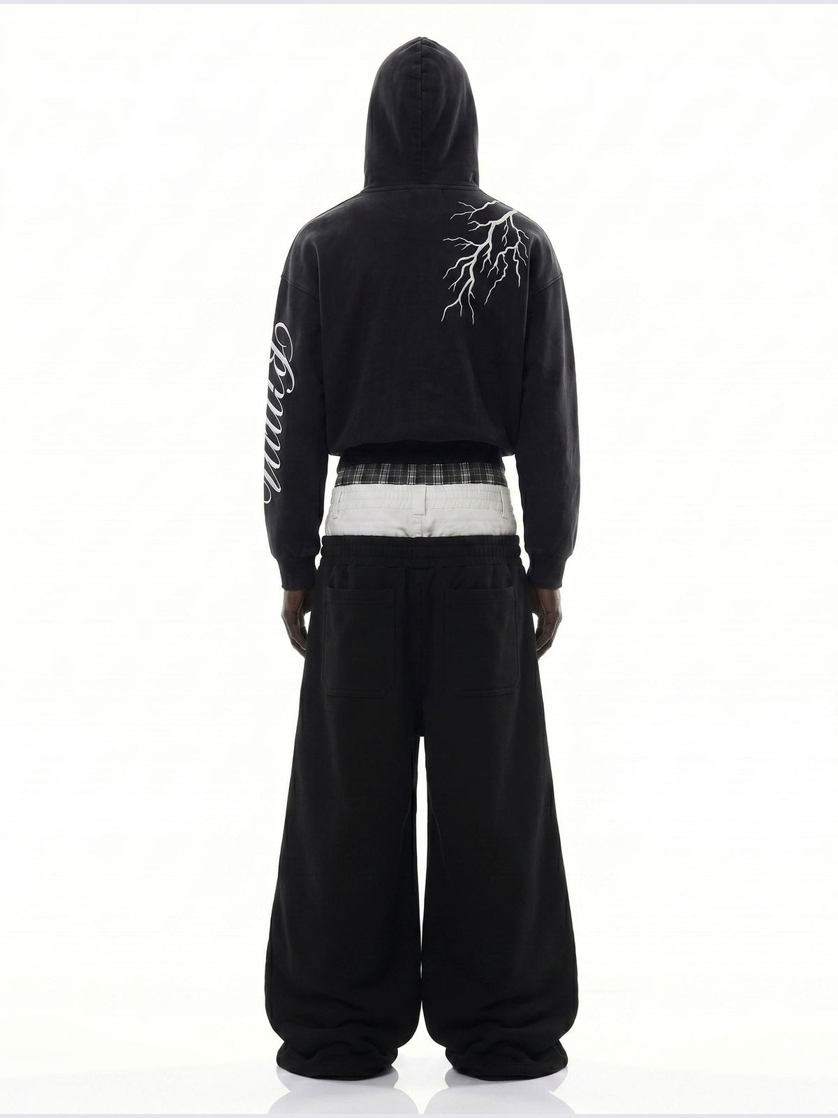 Zip Hoodie mit Blitz – am Model, Rückansicht | XoKool