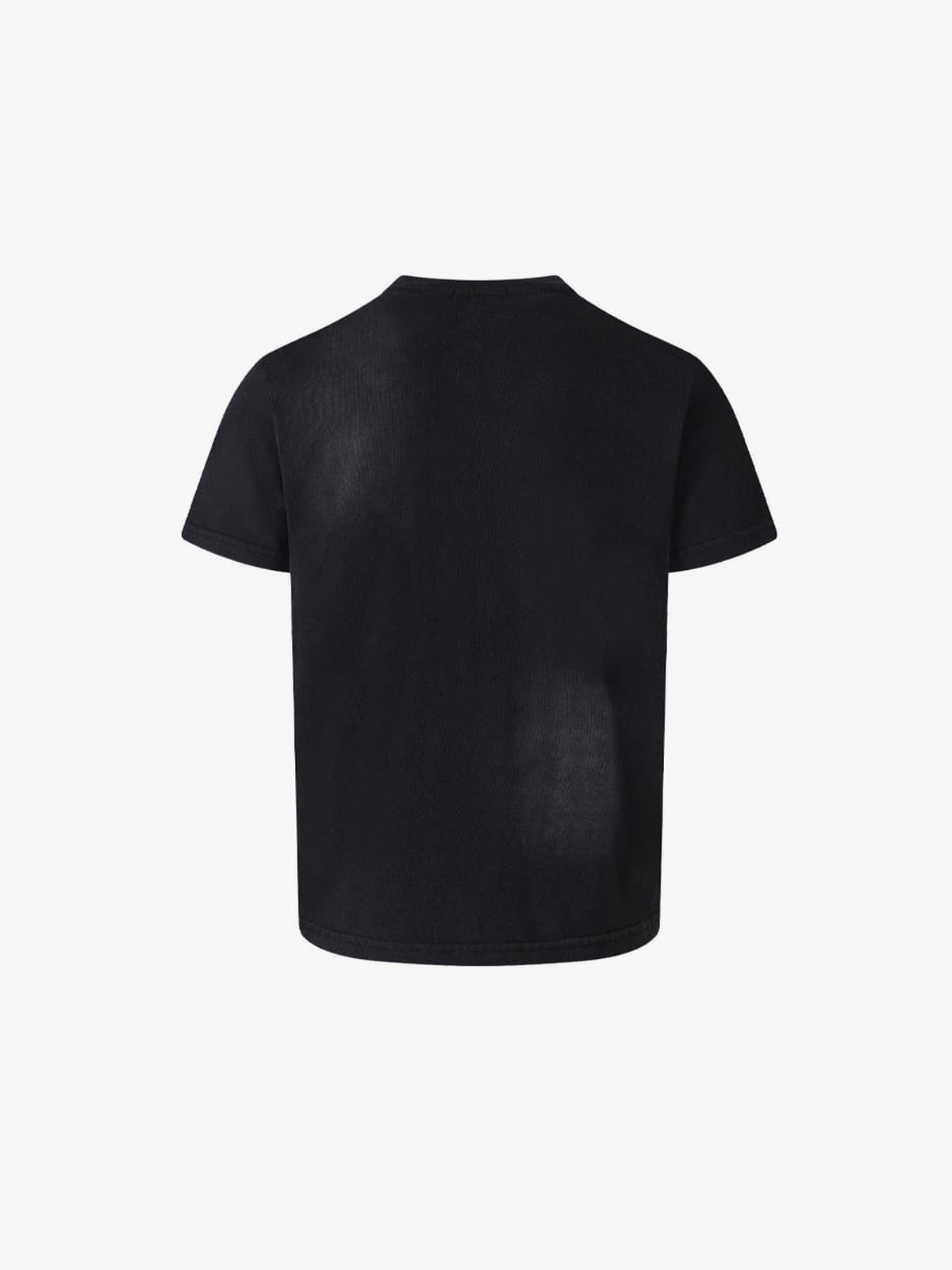 Black Cross T-Shirt with Red Cut-Out and Rivets – back flat view | XoKool