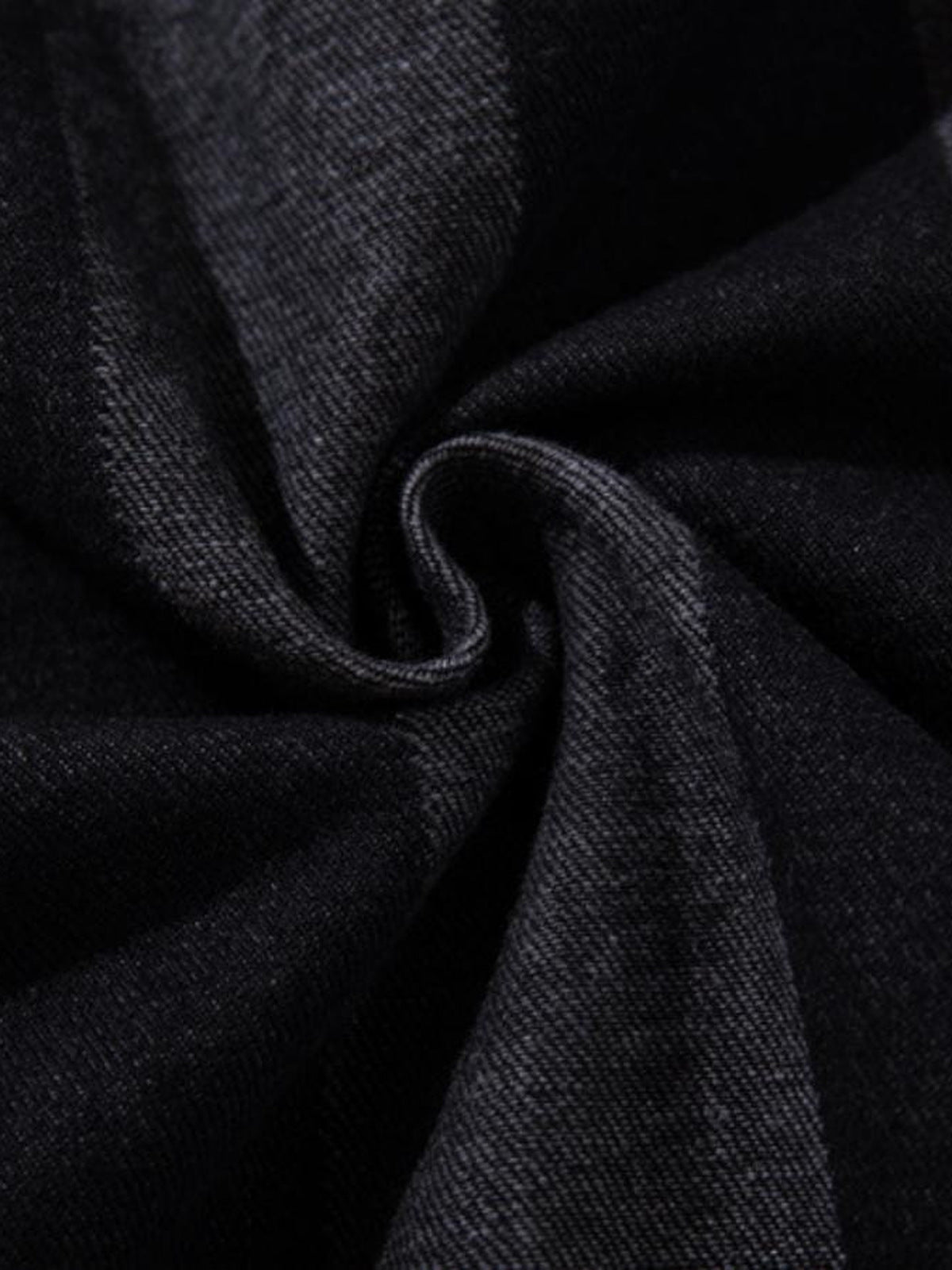 Denim hoodie – fabric twist close-up | XoKool