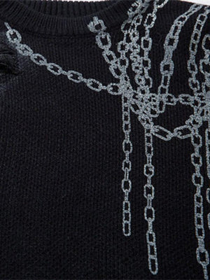 Chain Pullover – Nahaufnahme des Ketten-Graphics | XoKool