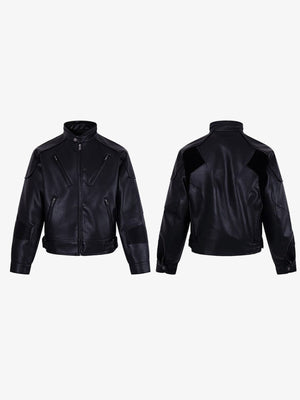 Giacca biker in ecopelle – fronte e retro flat lay | XoKool