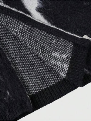 Strick Zip Hoodie – Innenseite aus Strick und Reißverschluss Nahaufnahme | XoKool