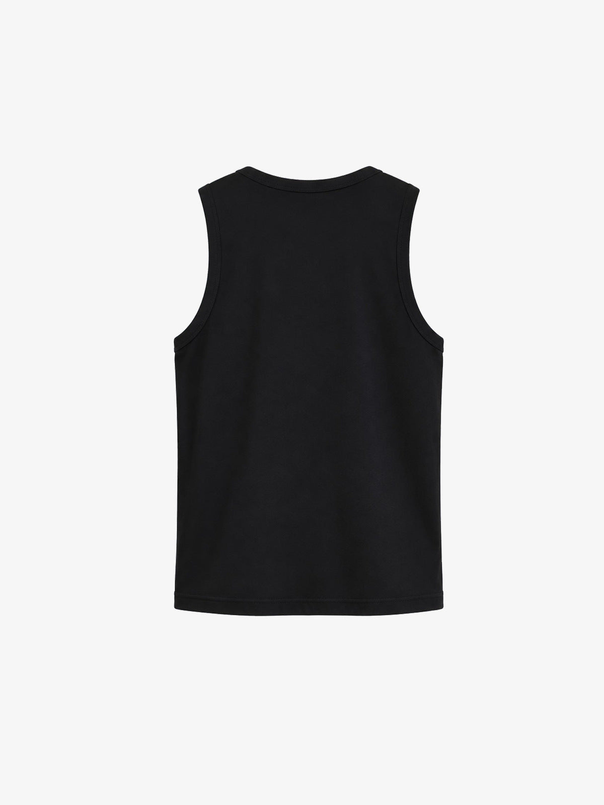 Black Graphic Tank Top with Sketch Print – back flat | XoKool