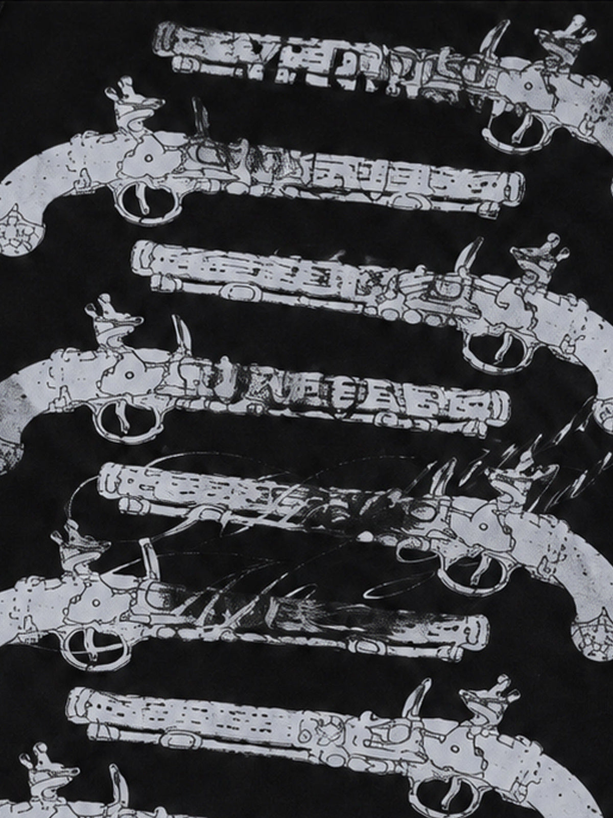 Black Graphic Tank Top with Sketch Print – graphic print close-up | XoKool