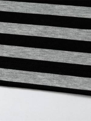 Gestreiftes Grunge Poloshirt – Streifenstoff Nahaufnahme | XoKool