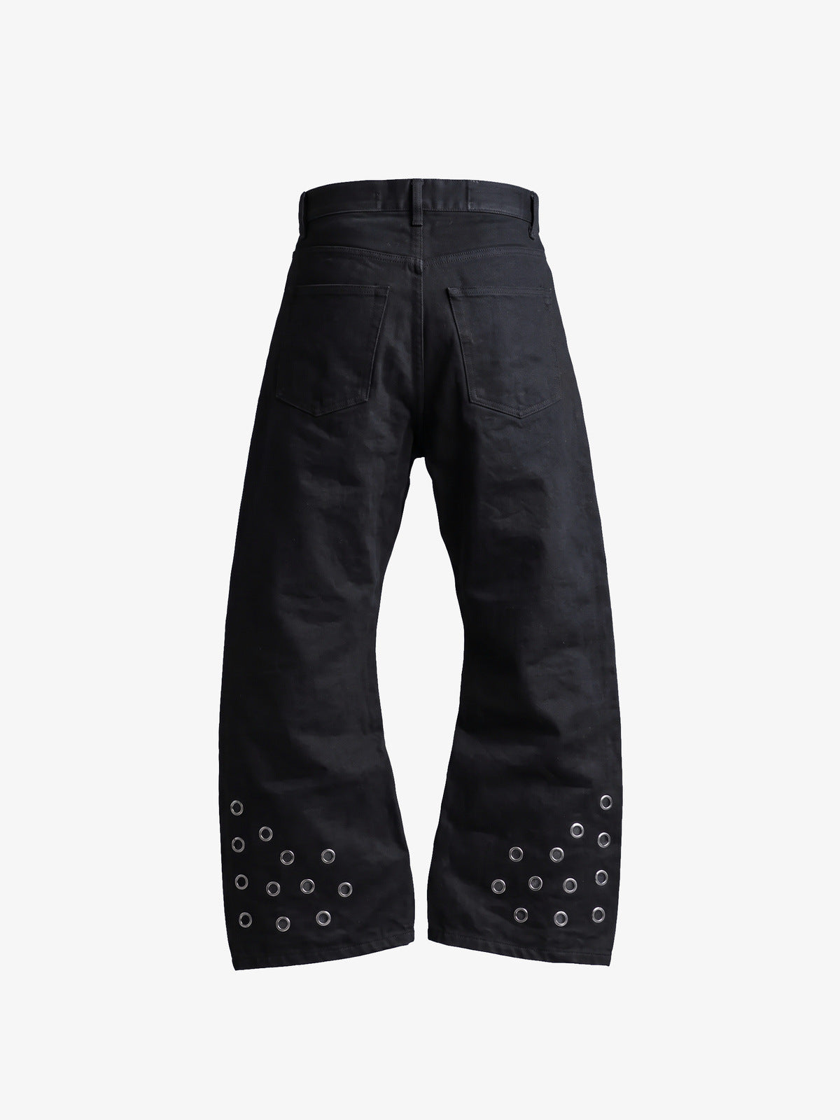 Black Grommet Jeans – back flat lay | XoKool