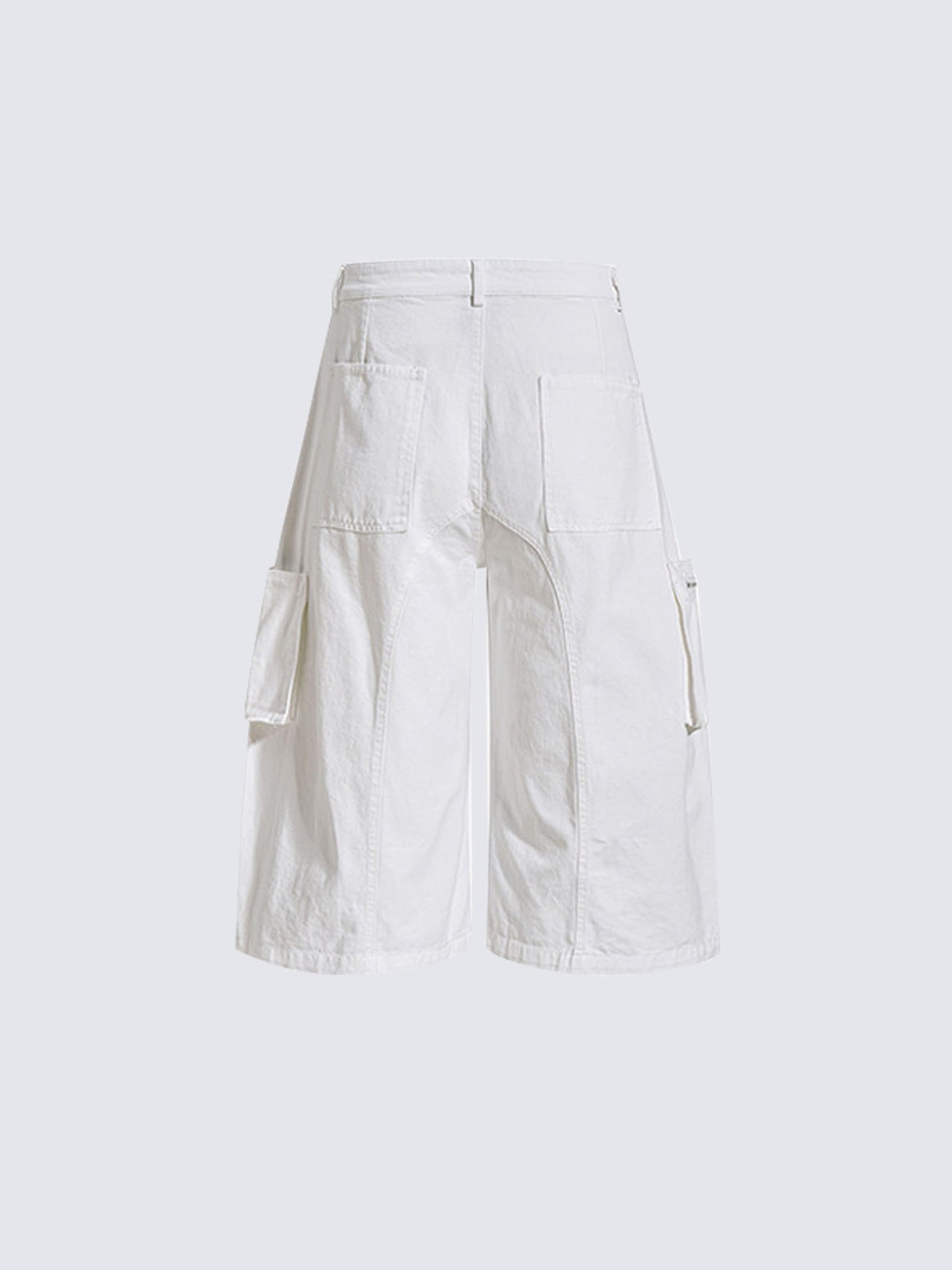 Cargoshorts zum Schnüren – Weiß, hinten flach | XoKool