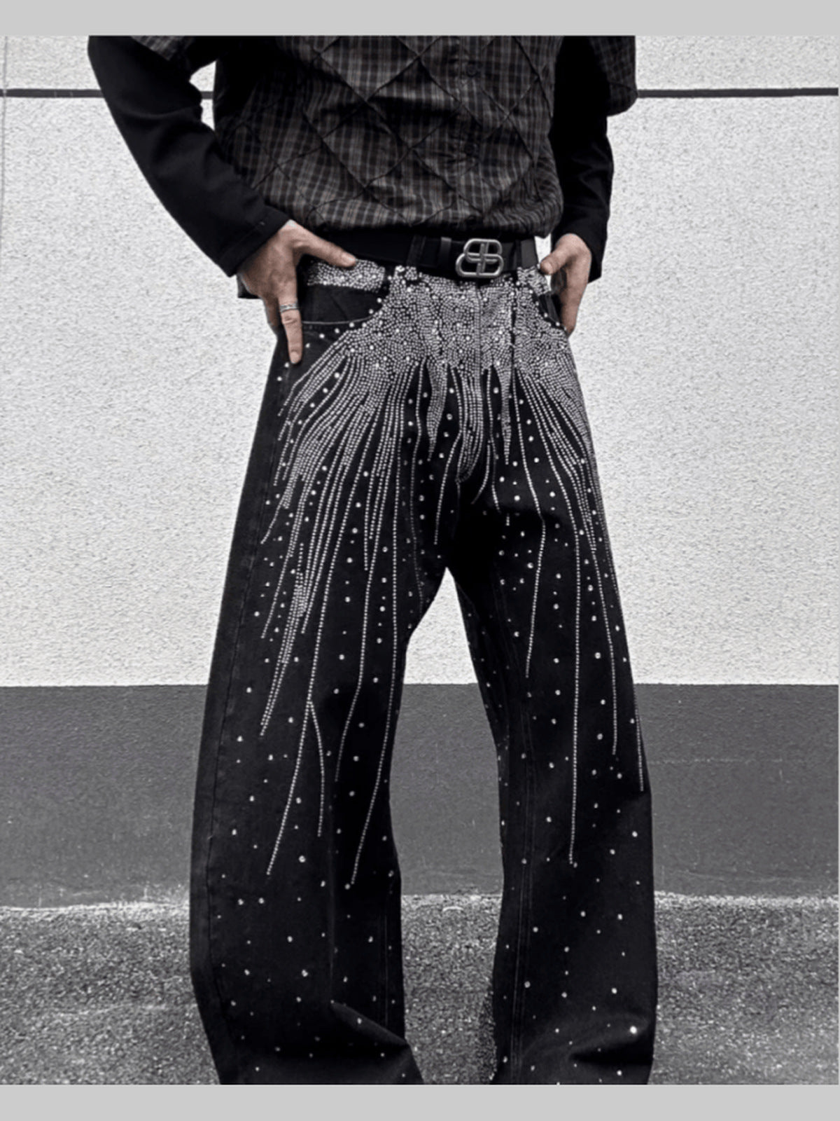 Strass Jeans – am Model, vorne | XoKool
