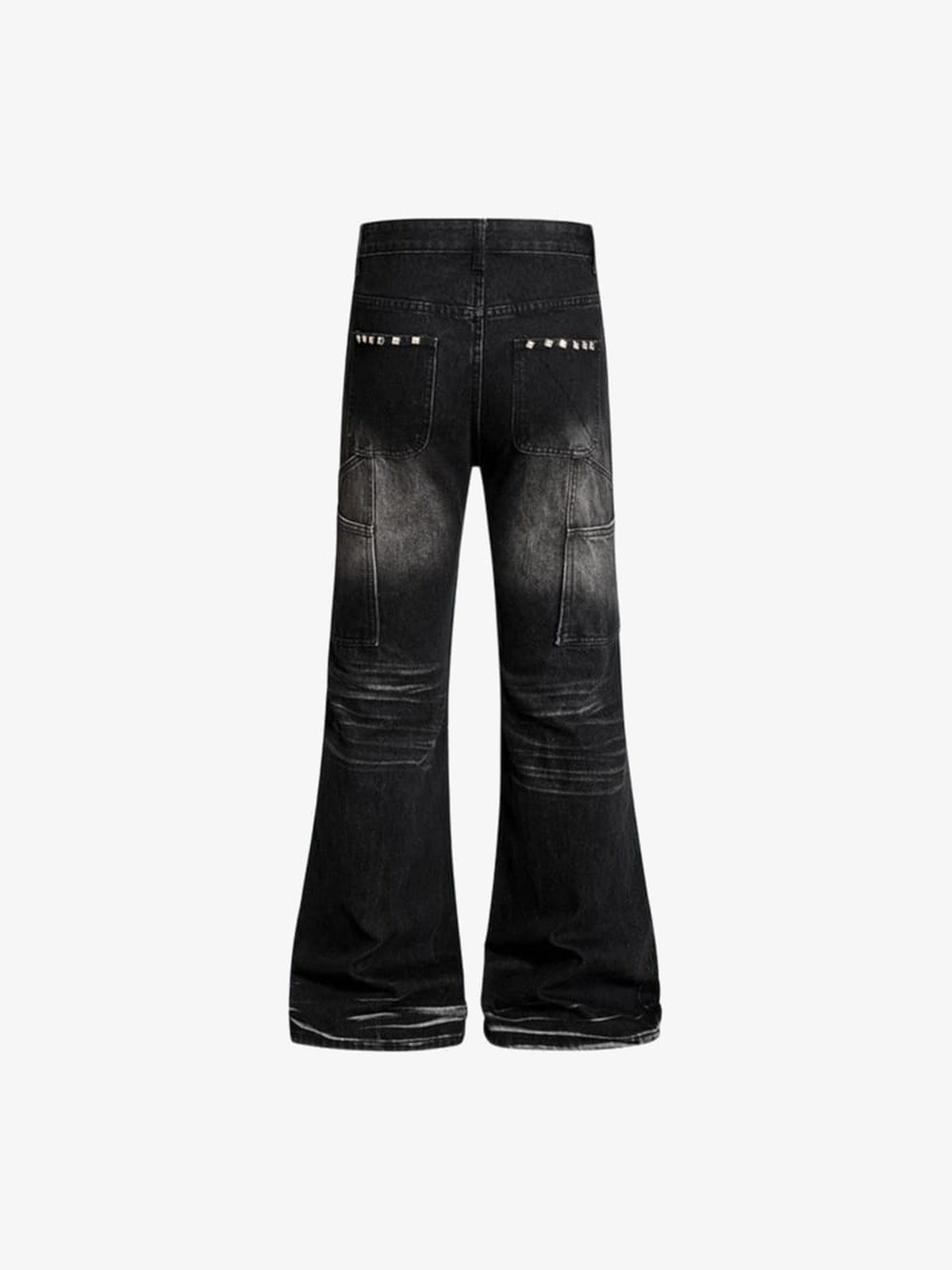 Studded flare jeans – back flat | XoKool
