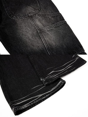 Studded flare jeans – back seam and hem collage | XoKool