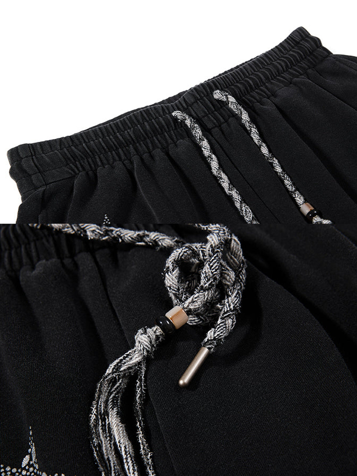 Jogginghose mit Stern – Nahaufnahme von Bund und Kordel | XoKool